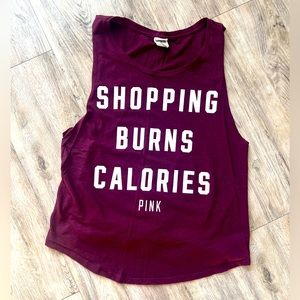 PINK Graphic Muscle Tank SHOPPING BURNS CALORIES
